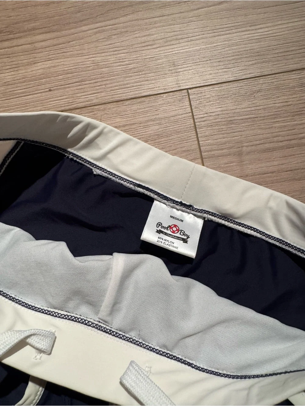 Pool Boy Navy Swim Briefs with White Waistband
